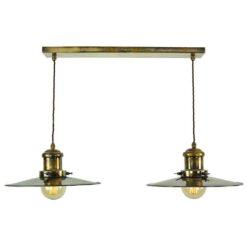 Large Edison 2 light pendant by the limehouse lamp co